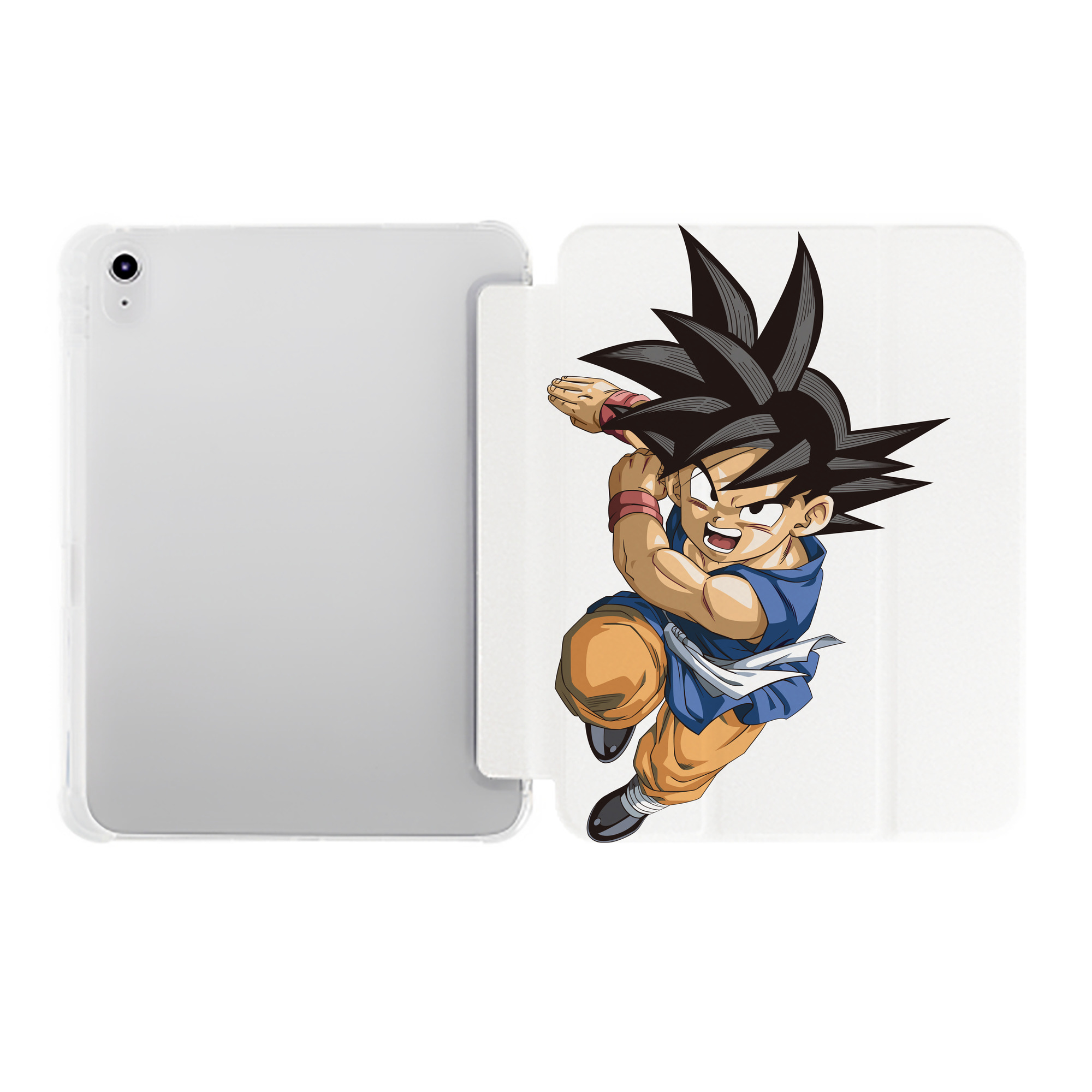 （画像用） ドラゴンボール 孫悟空（そん ごくう）Son Goku カカロット DRAGON BALL Kakarotto IPad ケース ペン収納付き 三つ折りスタンド PUレザー×シリコン 対応機種9.5/10.5/10.9インチ